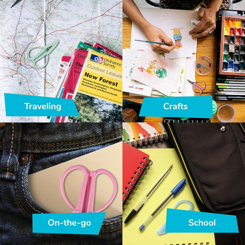 JubileeYarn Tiny Traveler Scissors - Portable Mini Airplane Snips - Assortment - 3 Pairs...