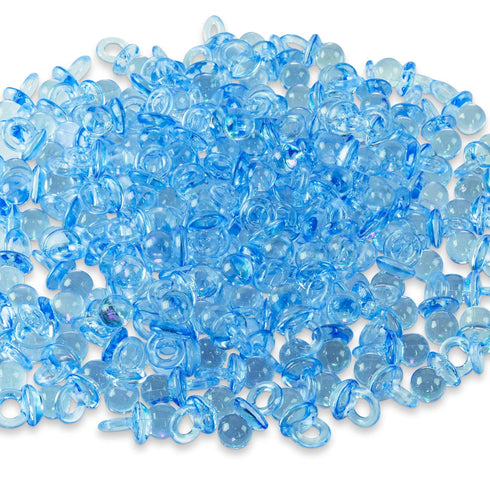 Super Z Outlet Mini Acrylic Baby Pacifiers for Baby Shower Decorations, Table Scatter, Party Favors, Games & Activities - 144 Pieces(Blue)...
