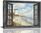 Lighthouse Nautical Wall Art Coastal Beach Pictures Canvas Prints Ocean Decorations Painting Framed Window Seascape Artwork Gifts Office Home Deco...