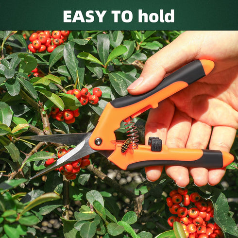 3 Pack Garden Pruning Shears, Stainless Steel Garden Shears, Gardening Shears, Gardening Scissors, Garden Scissors, Garden Clippers, Pruning Snips...