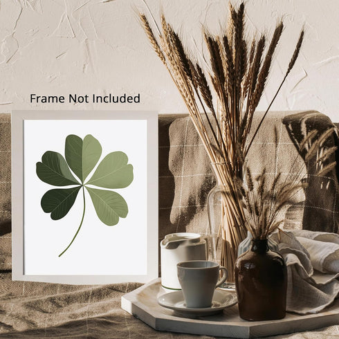 Posterizer 1 pcs-minimalist four-leaf clover sweet design poster 4-Floral & Botanical Art- Gift for Men Women Entrepreneur Teens -Chic Home Decor-...