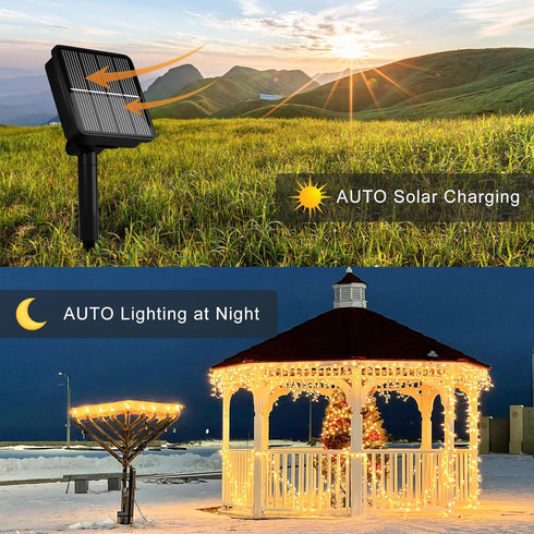 Solar String Lights for Outside, 39Ft 100 LED Solar String Lights Outdoor with 8 Modes?Solar Lights for Outside Waterproof for Yard, Fence,Balcony...