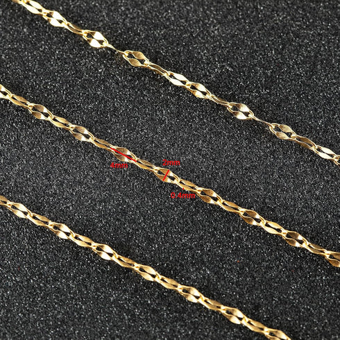 Jabogrii 32.8 Feet Gold Plated Chain Link Thin Stainless Steel Chain Spool Bulk Necklace with Lobster Clasp and Jump Rings for Jewelry Making DIY ...