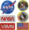 Lightbird NASA Patches 6 Pieces,Embroidered Iron. On/Sew On Space Patches,US Flag Patch (Iron on/Heat Transfer Backing) 1...