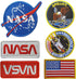 Lightbird NASA Patches 6 Pieces,Embroidered Iron. On/Sew On Space Patches,US Flag Patch (Iron on/Heat Transfer Backing) 1...