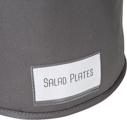Honey-Can-Do 10-Inch Round Dinnerware Storage Box, Gray SFT-09236 Grey...
