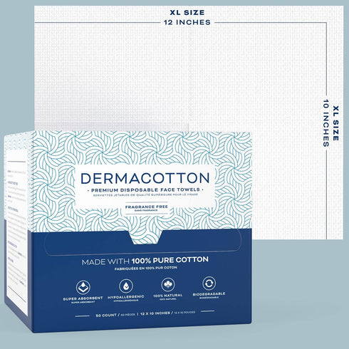 Disposable Cotton Face Towels – Super Soft Face Wipes, Hypoallergenic Makeup Remover Wipes, Suitable for All Skin Types Including Sensitive Skin –...
