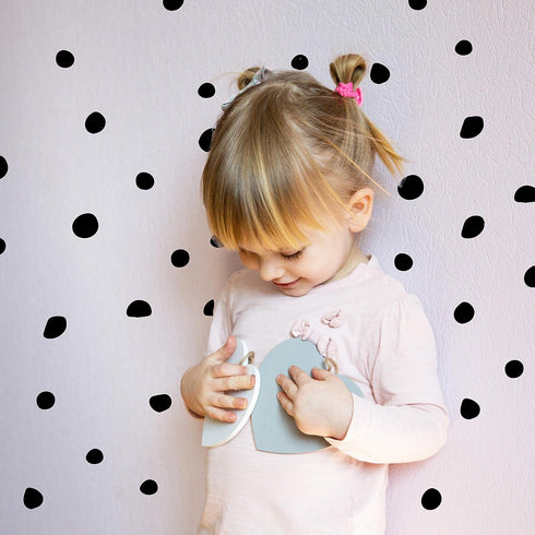 Hand Drawn Circle Dots Wall Decals Peel and Stick for Kids, Baby Bedroom Nursery and Living Room. 144 pcs Vinyl Wall Stickers Decor (Black)...