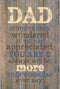 DEXSA Dad Wood Plaque - Made in the USA - 6x9 - Classy Vertical Frame Wall & Tabletop Decoration | Easel & Hanging Hook | Christian Family Religio...