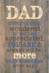 DEXSA Dad Wood Plaque - Made in the USA - 6x9 - Classy Vertical Frame Wall & Tabletop Decoration | Easel & Hanging Hook | Christian Family Religio...