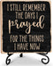 Inspirational Gifts for Women Men, Christian Wooden Sign Decor with Iron Stand, Religious Wood Decorations for Home Office Room Kitchen Tabletop D...
