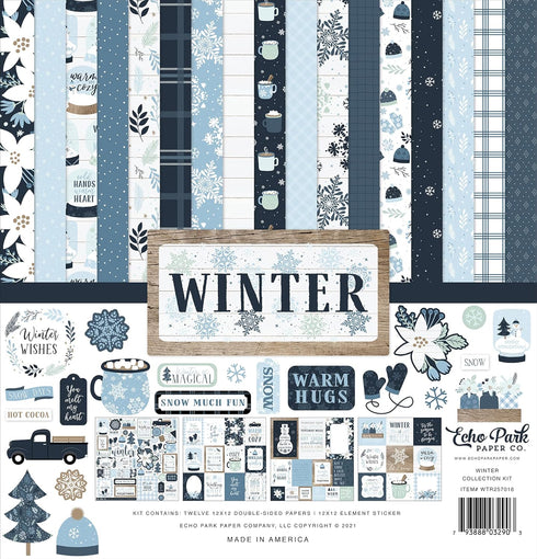 ECHO PARK PAPER COMPANY Echo Park Collection Kit 12"X12"-Winter, Multicolor...