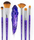 Royal & Langnickel Moderna, 5pc Oval Mop Variety Brush Set for All Painting Mediums, Includes - Mop, Fan & Half Moon Brushes Purple...