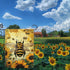 Summer Garden Flags, Bee Sunflower Garden Flag, 12x18 Inch Vertical Double Sided Burlap, Welcome Holiday Yard Lawn Flag, Outdoor Patio House Decor...