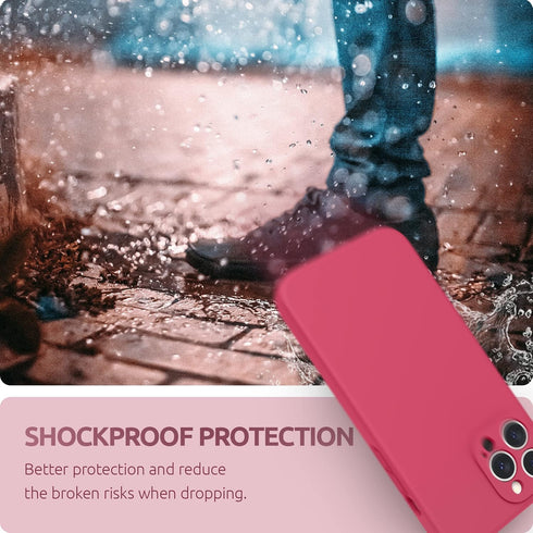 SURPHY Compatible with iPhone 13 Pro Max Case with Screen Protector, (Camera Protection + Soft Microfiber Lining) Liquid Silicone Phone Case 6.7 i...