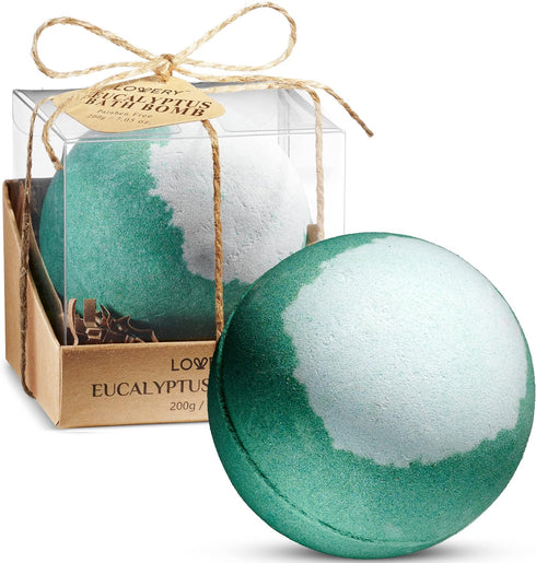 Bath Bombs for Women and Men, Natural AromatherapyBath Bombs, Handmade Eucalyptus Shower Bombs with Mint Fragrance for Spa Bubble Bath, Body Self ...