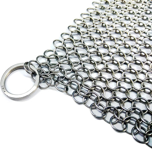 Cast Iron Cleaner 8"x6" 316L Stainless Steel Chainmail Scrubber for Griddle Skillet Dutch Oven Wok Stainless Steel Pot Cast Iron Pan...