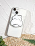 Cartoon Cat Phone Grip Holder, Cute Clear Black White Cat Phone Stand, Expandable Collapsible Transparent Cell Phone Accessory, Phone Charms Table...