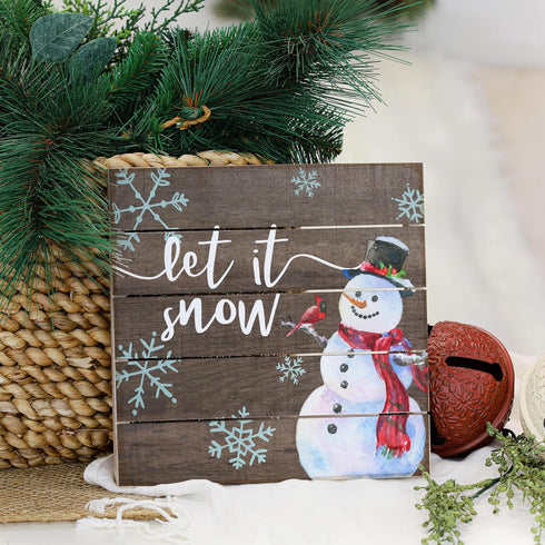 Sincere Surroundings Let It Snow 8 x 8...