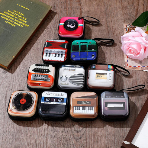 10 Pcs Retro Tinplate Coin Purse Key Coin Purse Small Creative Change Coin Storage Pouch Zipper Mini Pocket Wallet for Kids Boys Girls Women Men G...