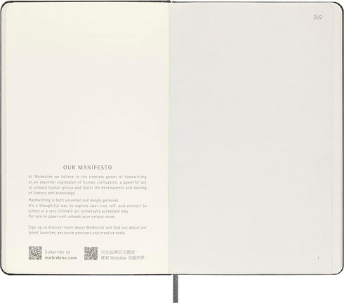Moleskine Smart Notebook, Large, Plain, Black, Hard Cover (5 x 8.25)...