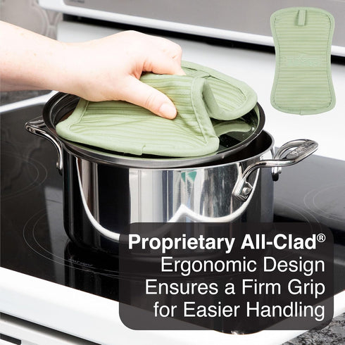All-Clad Premium Pot Holder & Hot Pad: Heat Resistant to 500 Degrees - 100% Cotton, 10"x6.25" Hot Pad for Kitchen and Barbeque, (1-Pack), Fennel...