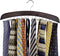 Richards Wooden Tie Rack Hanging Organizer for Mens Closet Accessories, Space Saving Necktie Holder for Storage and Display, Holds 24 Ties, Hook, ...