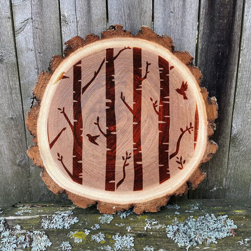 GSS Designs Birch Trees Stencils 12x12Inch Reusable Art Stencils for Painting on Wood Wall Furniture Plastic Tree Stencils for DIY Crafts...