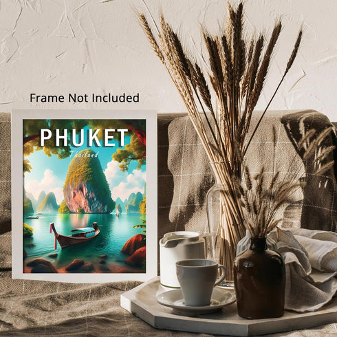 Posterizer 1 pcs-Phuket Thailand Nature Asia Travel Print-Adventure Wall Art-GIft for Men Women Teens-Decor for Home & Office- unframed wall art...