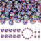 105pcs 10mm Rhinestone Beads for Crafting, Black Mixed Shiny Round Disco Ball Beads Bulk, Sparkle Crystal Clay Bead for Necklace Bracelet Earring ...