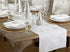 Saro Lifestyle Embroidered Snowflake Design Table Runner, Ivory, 16"x72"...