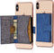 | Stick On Cell Phone Wallet and Card Holder for Phone Case | iPhone Compatible(Blue Grey)......