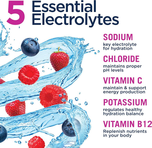 Vitamin Hydrate Electrolyte Powdered Drink Mix, Super Hydration, Boost Stamina & Fights Fatigue, Bursting with Electrolytes, Vitamins & Minerals, ...