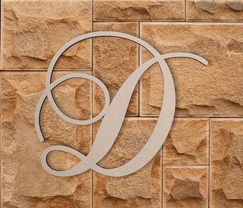 Jess and Jessica Cursive Wooden Letter D, for Front Door, for Above Crib, for Nursery...