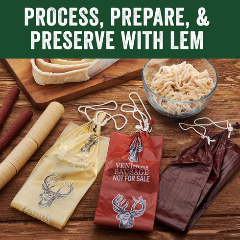 LEM Products Clear Smoked Collagen Casings, 19mm, Edible Sausage Casings, Stuffs Approximately 16 Pounds Per Pack, Great for Snack Sticks, Hot Dog...