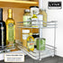 LYNK PROFESSIONAL® Pull Out Spice Rack Organizer for Inside Kitchen Cabinets - 6-1/4 inch Wide - Slide Out Drawer – Chrome Sliding Spice Cabinet O...