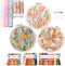 REEWISLY 3 pcs Embroidery Starter kit with Patterns and Instructions, DIY Adult Cross Stitch Kits Beginner, Including 3 Plastic Embroidery Rings, ...