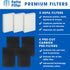 Fette Filter - HEPA Air Purifier Set, 3 HEPA + 4 Pre-Filters, Compatible with Honeywell HPA300, HPA304, HPA8350 & More...