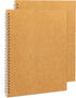 DSTELIN 10 inch x 7.5 inch, 100GSM, Blank Spiral Notebook, 2-Pack, Soft Cover, Sketch book, 50 Pages / 25 Sheets, (Brown)...