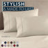 HC Collection Pillow Cases Standard Size/Queen Size Set of 2- Microfiber, Extra Soft Pillowcases - Easy Care & Machine Washable - Cream...