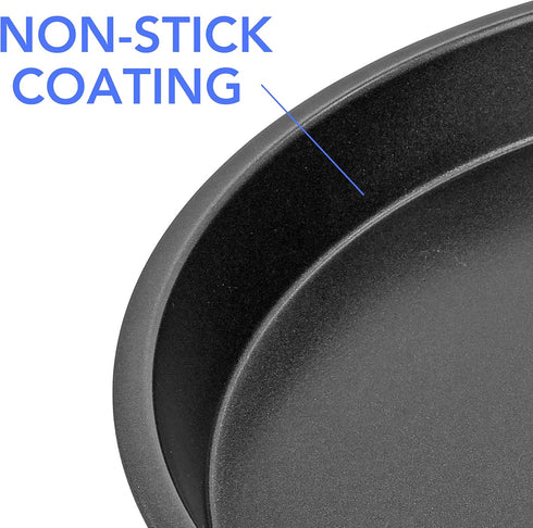Non-Stick Round Cake Pans & Cookie Sheets Set – Easy-Clean Bakeware, 3-Piece Set (8-inch, 9-inch, 10-inch)...