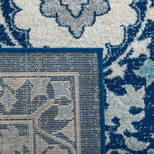 SAFAVIEH Evoke Collection 2'2" x 4' Blue/Ivory EVK251C Boho Non-Shedding Living Room Bedroom Accent Rug...