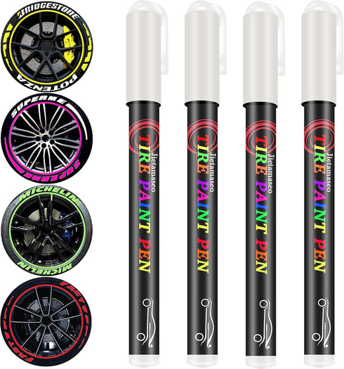Paint Pen For Car Tires - White Tire Paint Pen? Waterproof Tire Marker Lettering Paint Pen, Allows You To Get The Real Professional Look Of Car Ti...