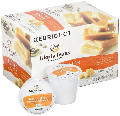 GREEN MOUNTAIN Gloria Jeans Butter Toffee Coffee 12 Ct Keurig Brewed K-cups Green, 12 ct...