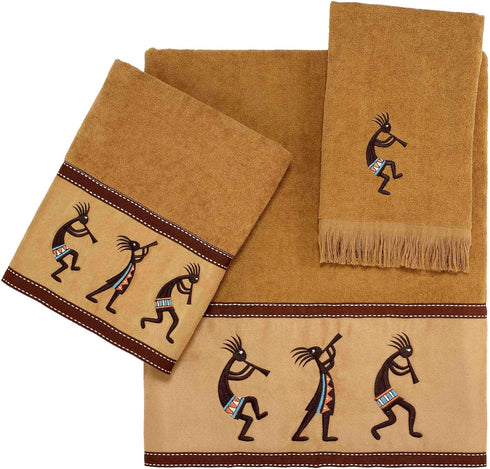 Avanti Linens Kokopelli Fingertip Towel, Nutmeg 18.00" x 11.00"...
