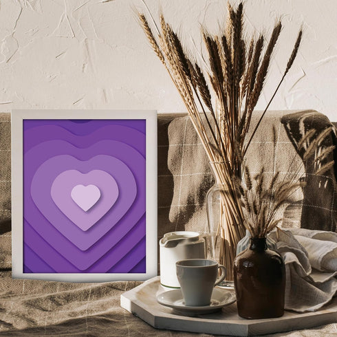 Posterizer 1 pcs-minimalistic purple girly aesthetic heart wall decor-Girls room art-Inspirational Women's Art-Gifts for Women-Gift for Girls, Tee...