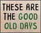 Posterizer 1 pcs-These Are the Good Old Days-Fun uplifting quote 2-Miscellaneous-Quotes and Poems-Living Room Bedroom Decor- unframed wall art...