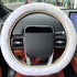 Soft Fluffy Car Steering Wheel Cover, Fuzzy Fur Winter Protector Car for Women,Warm,Anti Slip,1 Set of 3 Pieces,White...