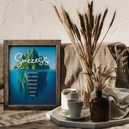 Posterizer 1 pcs-Success encouraging daily reminder-Motivational & Inspirational Art-Workplace & Office Art-Decor for Home & Office- UNFRAMED Wall...