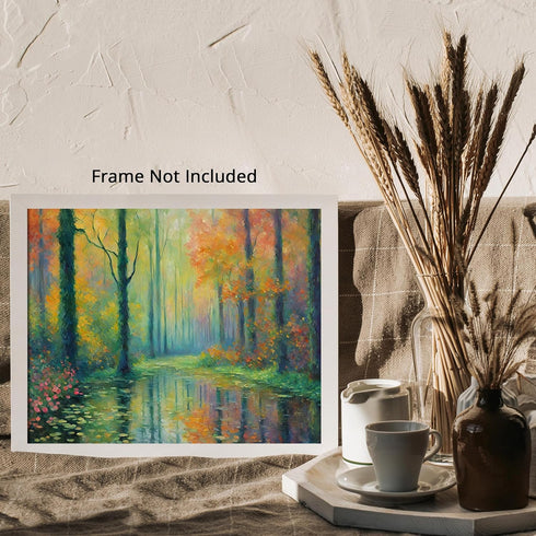 Posterizer 1 pcs- beautiful jungle trees scenary landscape 5-Landscape & Nature Art-Floral Botanical Art- Decor for Home & Office- unframed wall a...